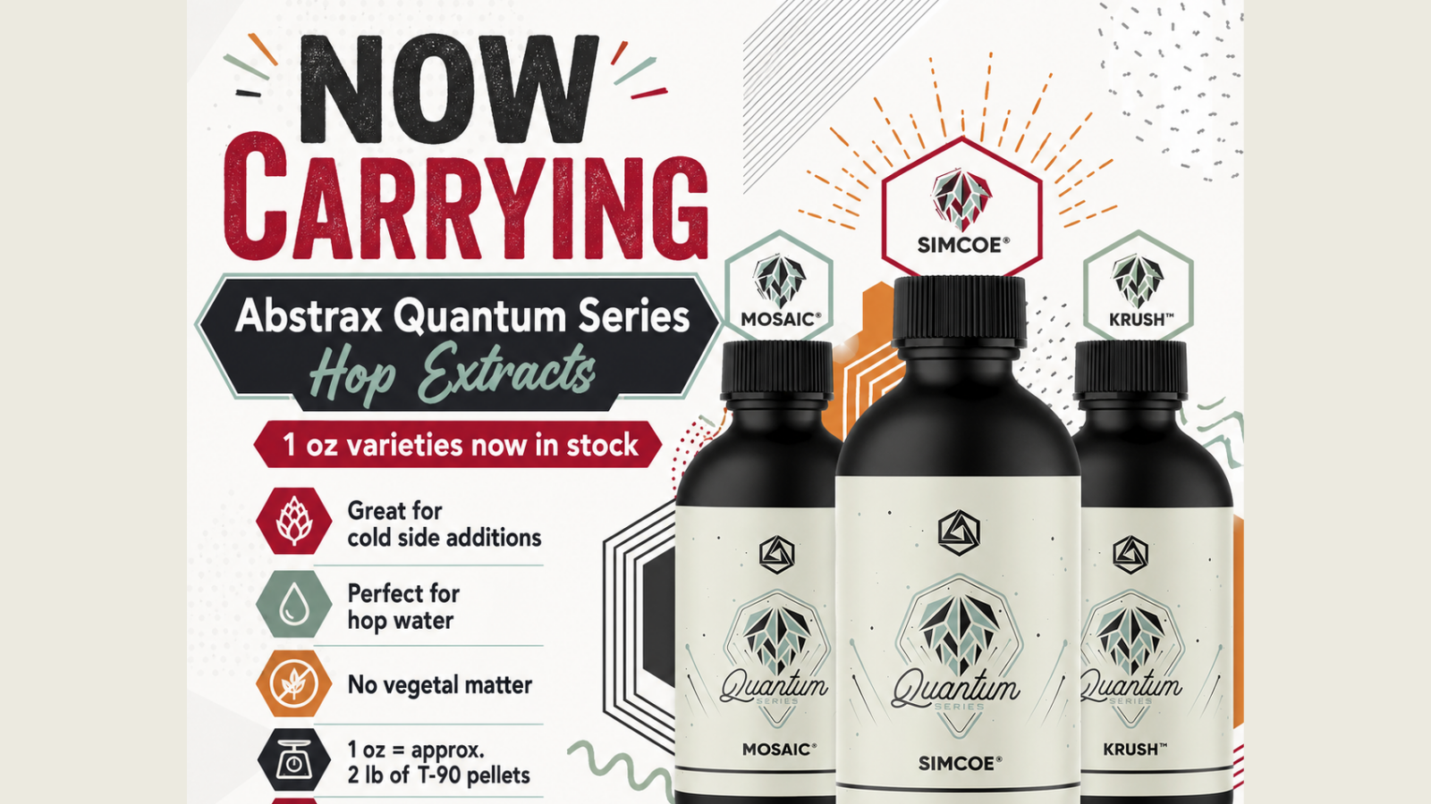 Abstrax Quantum Series Hop Extracts: Big Hop Aroma Without the Hop Debris