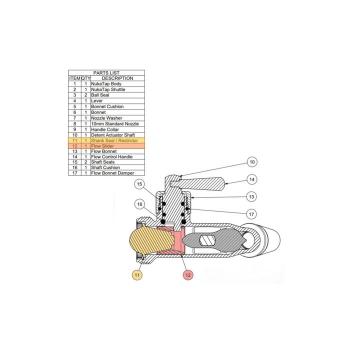 NukaTap Flow Control Shuttle Replacement