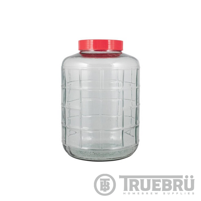 Carboy de vidrio de boca ancha - Portado con espiga de púas - 5 L (1,3 gal)