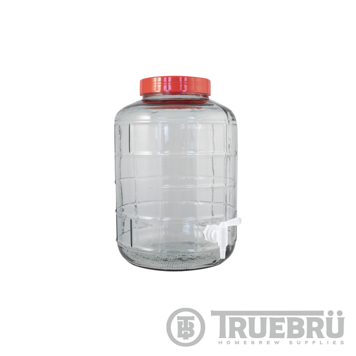 Glass Carboy | Wide Mouth | Carrying Harness | Ported w/ Spigot | 6gal