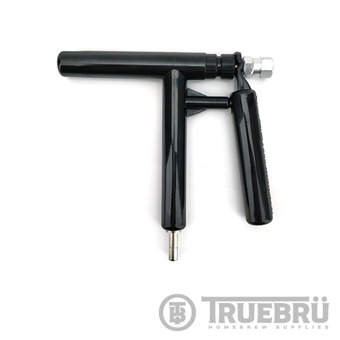 Pluto Handheld Beverage Gun – Stainless Steel Beer Faucet with Black Nylon Handle