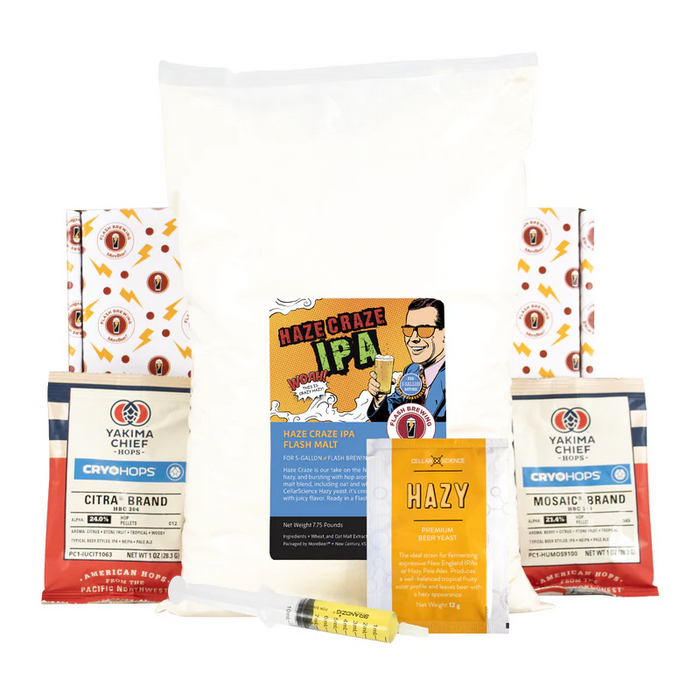 Haze Craze IPA Flash Brewing Kit 5 Gallons