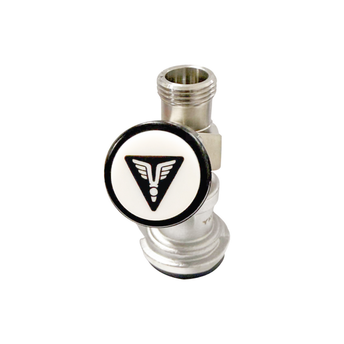 KOMOS® D-Style Keg Coupler | Sanke Beer Tap | Stainless Steel Body & Probe | PRV | Gas Barb Included