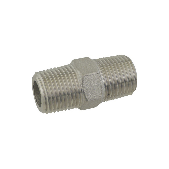 Stainless Hex Nipple - 1/2 in. x 1 3/4 in. Threaded