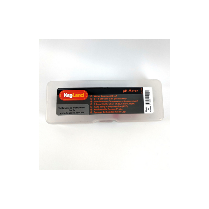KegLand pH Meter | Digital Display | Automatic Temperature Compensation | 0.01 Resolution | Buffer Solution Included
