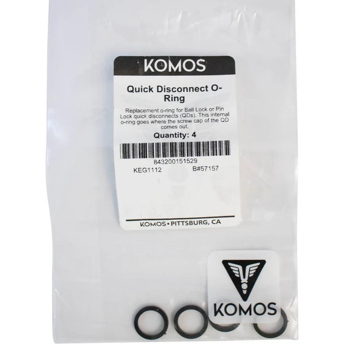 KOMOS® | O-ring Gasket for Ball Lock or Pin Lock Quick Disconnect (QD) | 4-Pack