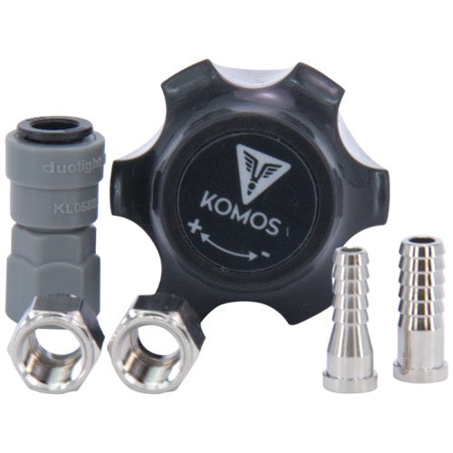 KOMOS Universal 25 | Dual Gauge CO2 Regulator | 0–25 PSI