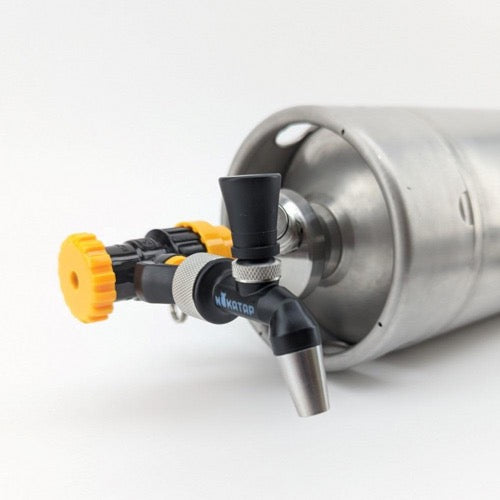 NukaTap Mini Beer Faucet Assembly Kit | Flow Control Ball Lock Quick Disconnect (QD) | Duotight Adapter | Self Closing Spring