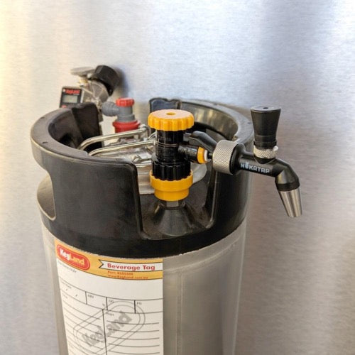 NukaTap Mini Beer Faucet Assembly Kit | Flow Control Ball Lock Quick Disconnect (QD) | Duotight Adapter | Self Closing Spring