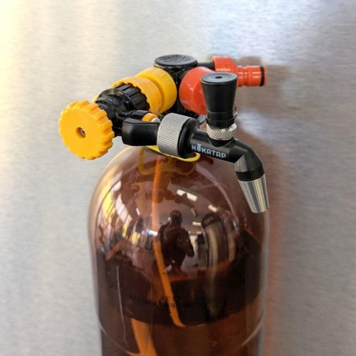 NukaTap Mini Beer Faucet Assembly Kit | Flow Control Ball Lock Quick Disconnect (QD) | Duotight Adapter | Self Closing Spring