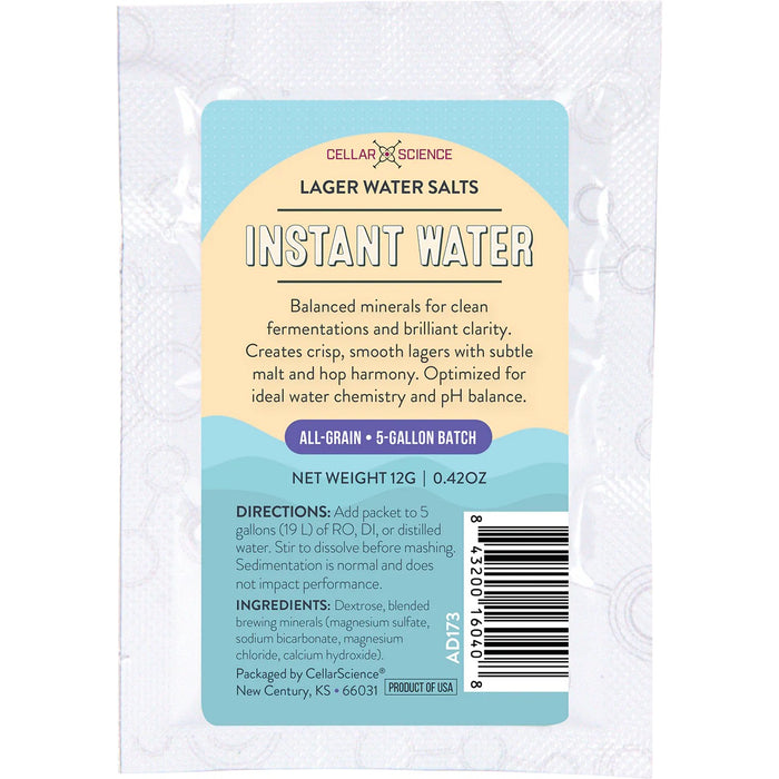 CellarScience® Instant Water™ | Lager Water Salts