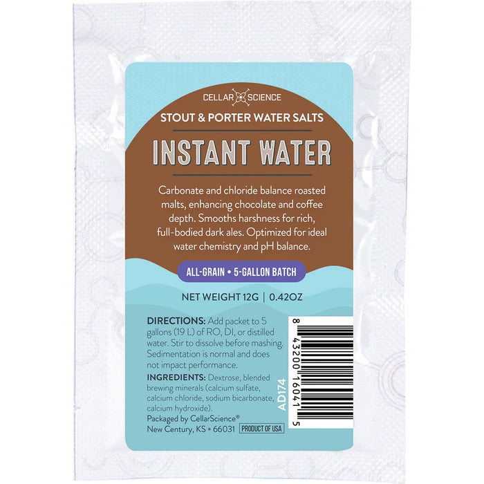 CellarScience® Instant Water™ | Stout & Porter Water Salts