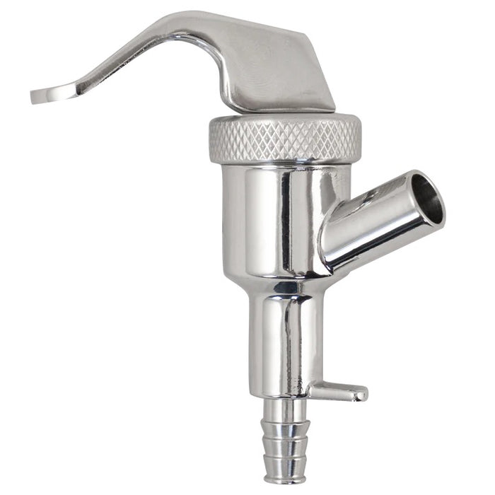 Torpedo Keg | Hand Held Beer Faucet | Cobra Tap | Picnic Tap | 1/4" Barb | Stainless Steel