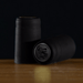 Black matte PVC wine bottle capsules, 100-count option
