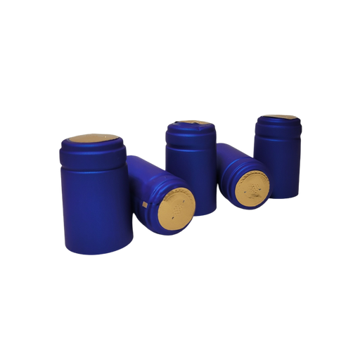 Matte Royal Blue PVC Shrink Capsules 30 count