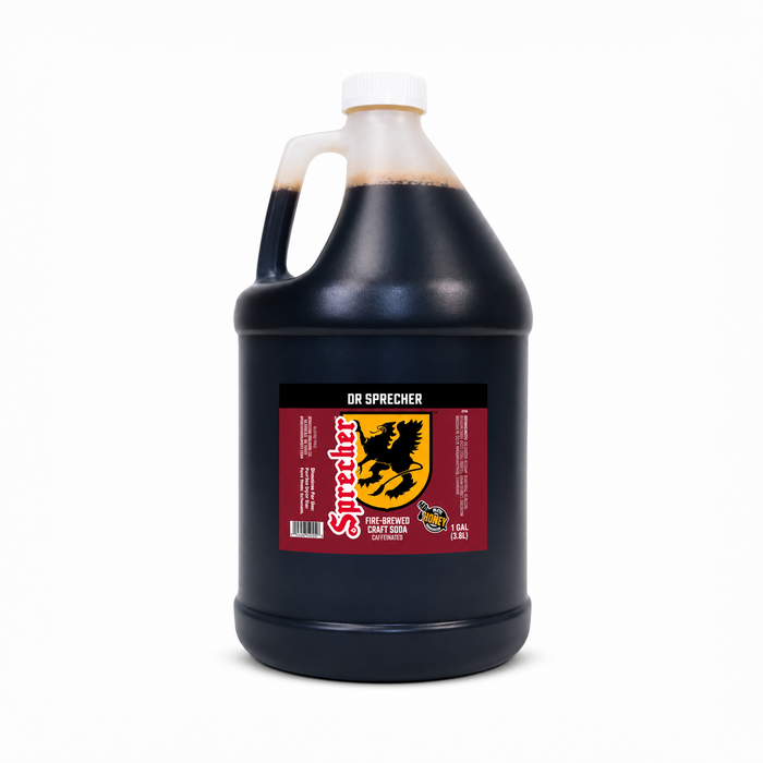 Sprecher Dr Sprecher soda extract in a one-gallon jug