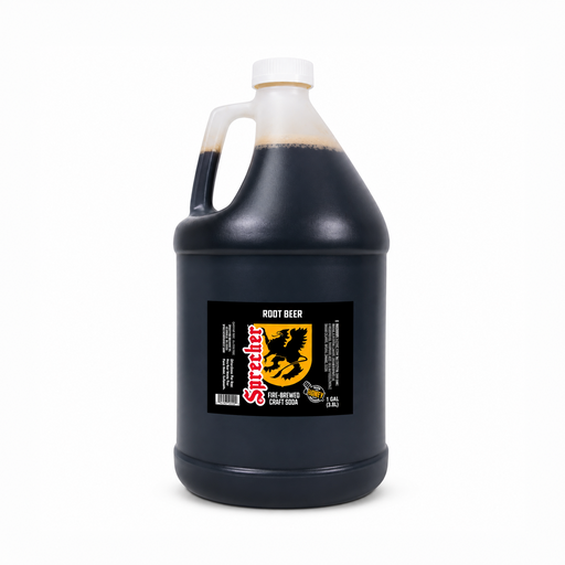 Sprecher Root Beer soda extract in a one-gallon jug