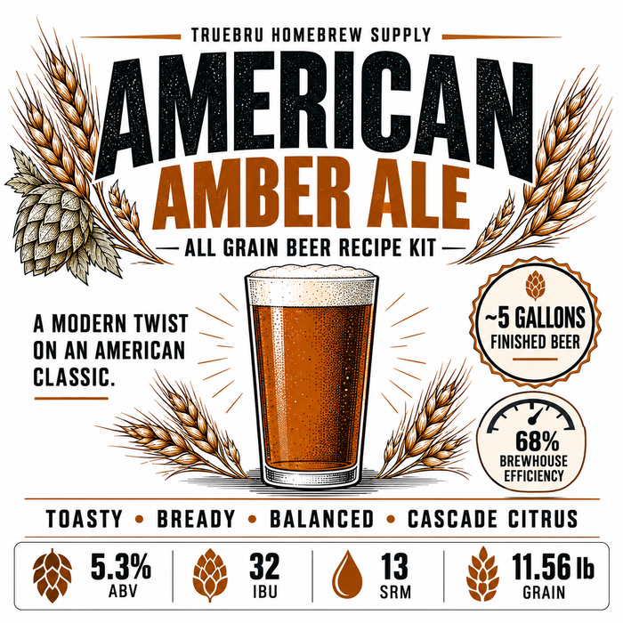 TRUEBRÜ American Amber Ale all grain beer recipe kit