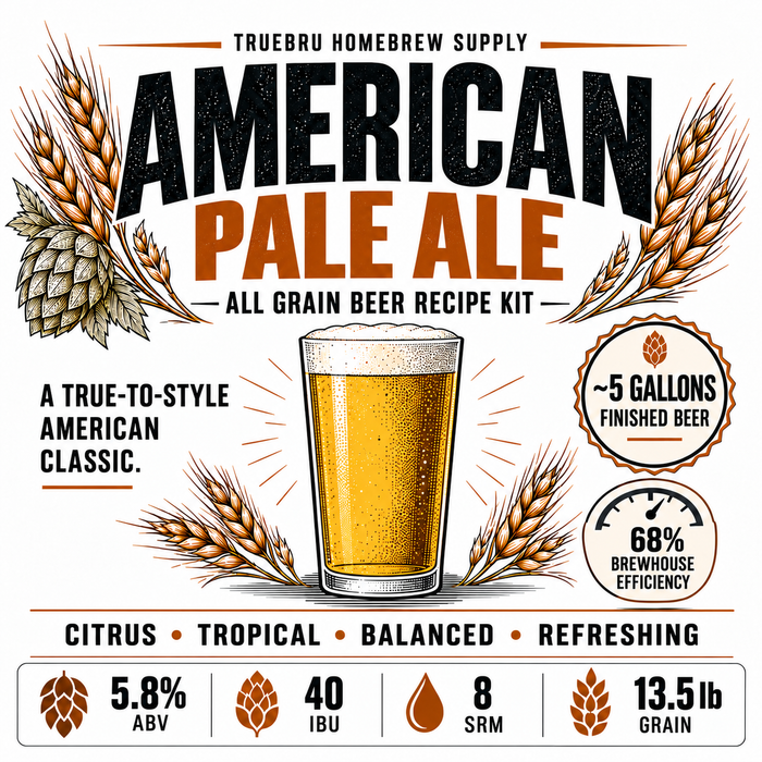 TRUEBRÜ American Pale Ale all grain beer recipe kit
