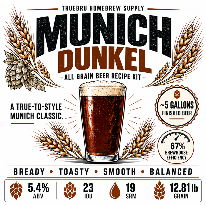TrueBrü Munich Dunkel advanced all grain beer recipe kit